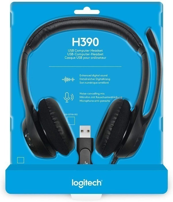981-000803 - Logitech H390 USB Headset with Noise-Canceling Mic