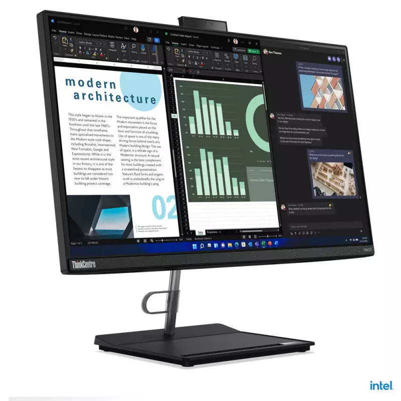 Lenovo Neo 30a-27 AIO, I7-126p,16GB DDR4,512GB SSD M.2 2280 NVMe G4, intergrated, No OS, DVD+RW, 5MP IR cam & dual mic, Intel AX201 2x2+BT, monitor Stand, Internal speaker, 90W Adapter, wireless CLP UK-ENG K4M, PUB_POL/POR/ENG, 1 YR carry-in, HDMI-OUT.