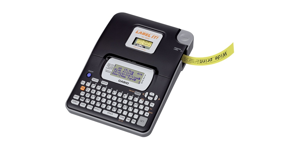 KL-820 - CASIO KL-820-W EZ Label Printer Large, easy-to-read, 16-digit, 4-line LCD