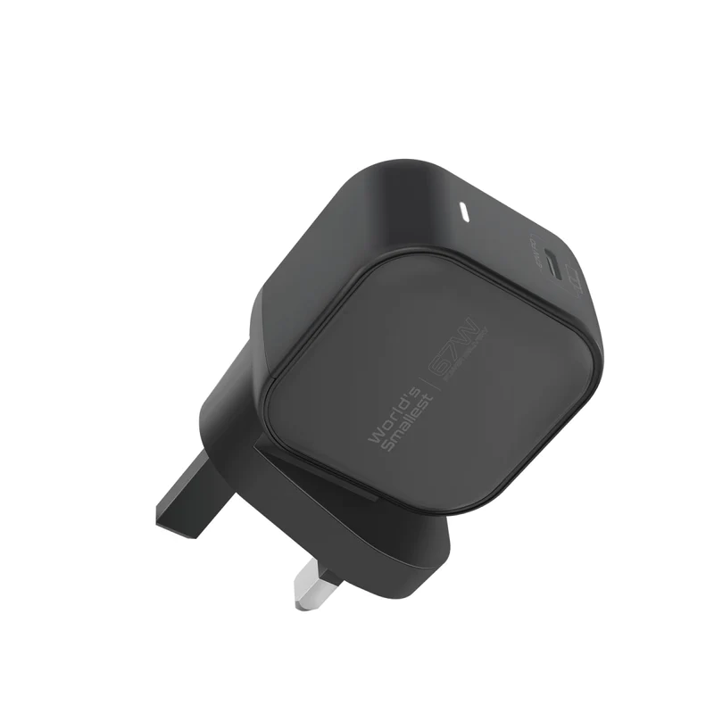 Promate 67W Super-Speed USB-C GaNFast Charger • World's Smallest GaN Charger •  USB-C Super-fast Charging • Perfect for Laptop Charging & Travel