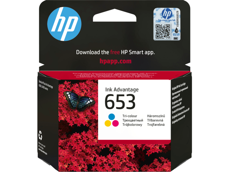 HP 653 Tri-color Original Ink Advantage Cartridge 