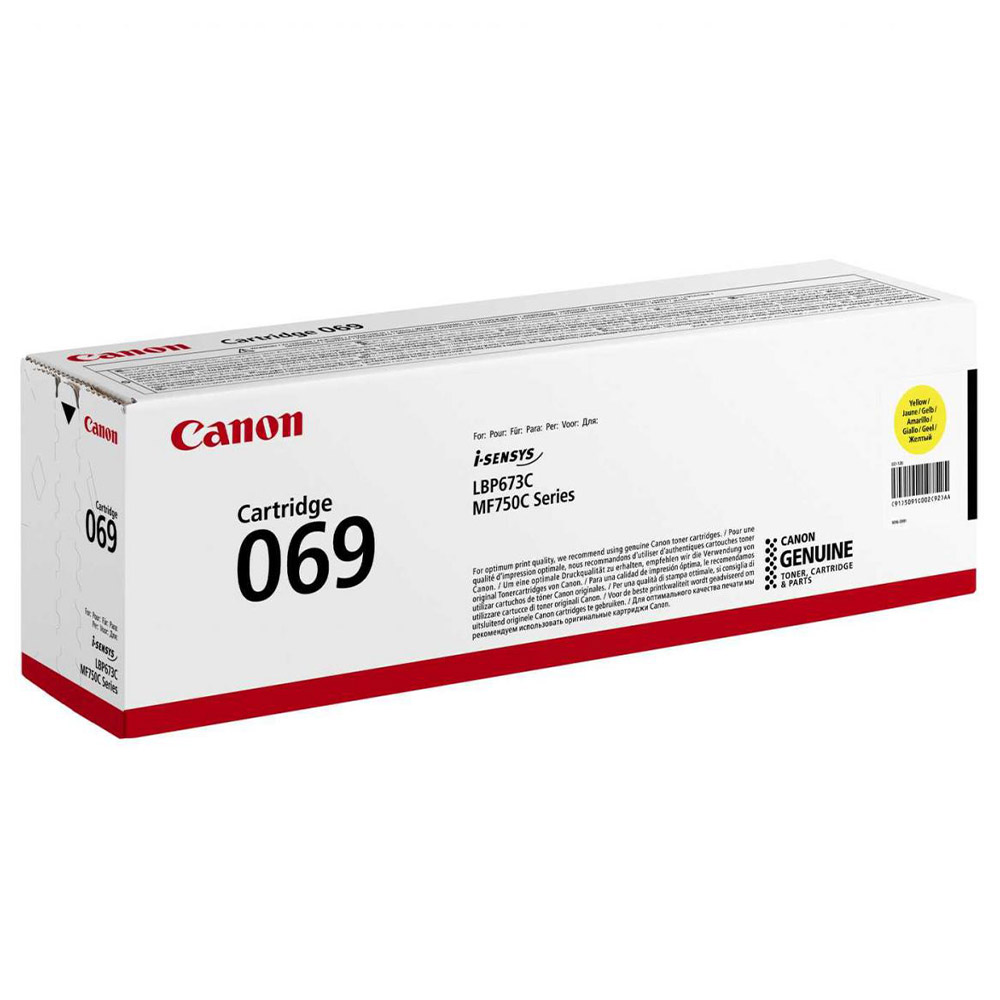 [5091C002AA] Canon 069 Yellow Toner Cartridge for Canon Color ImageClass MF752Cdw / MF754Cdw / LBP673Cdw 