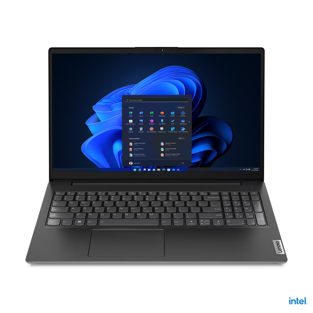 Lenovo V15 series-Intel® Core™ i3-1215U, 6C (2P + 4E) / 8T, P-core 1.2 / 4.4GHz, E-core 0.9 / 3.3GHz, 10MB,Integrated Intel® UHD Graphics,Intel® SoC Platform,4GB Soldered DDR4-3200 + 4GB SO-DIMM DDR4-3200,256GB SSD M.2 2242 PCIe® 4.0x4 NVMe,HD 720p with Privacy Shutter,15.6" FHD (1920x1080) TN 250nits Anti-glare,Non-backlit, English (UK),1-year, Courier or Carry-in