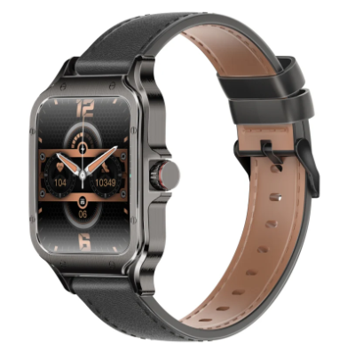 Promate Xwatch ActivLife™ Curved AMOLED Screen Smartwatch with BT Calling. Up to 10 Days of Battery Life, Multi sport Mode, Health Sensors. Black 