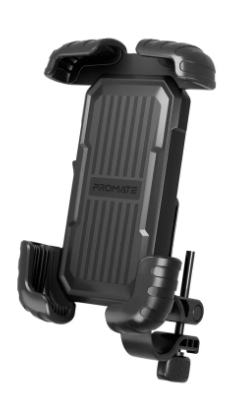 Promate Quick-Clamp SecureMount Bike Mount for Smartphones • 360° Rotatable Design • Quick & Secure Locking System • 4.7"-6.9" Device Compatibility • Low Vibration Mount