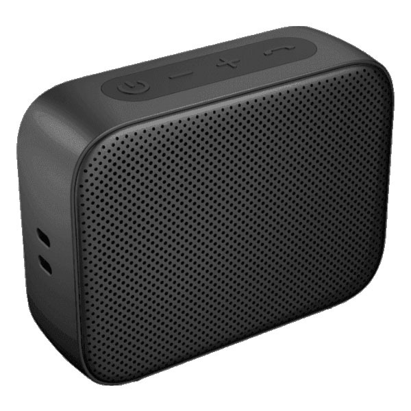 HP Simba Black BlueTooth Speaker 2D802AA#ABB - Compatible with Tablets, smartphones, PCs, and other devices with Bluetooth® and 3.5 mm audio devices. IP45 Water Resistance, In-built Mic for receiving calls,