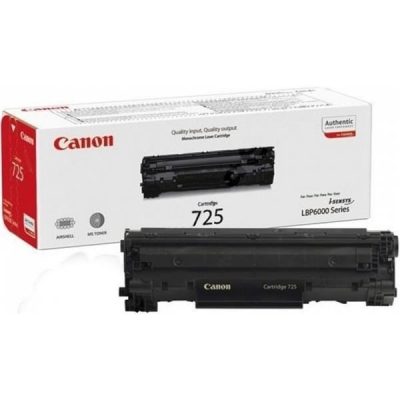 Canon 725 Black Toner Cartridge Yield 1,600 Pages