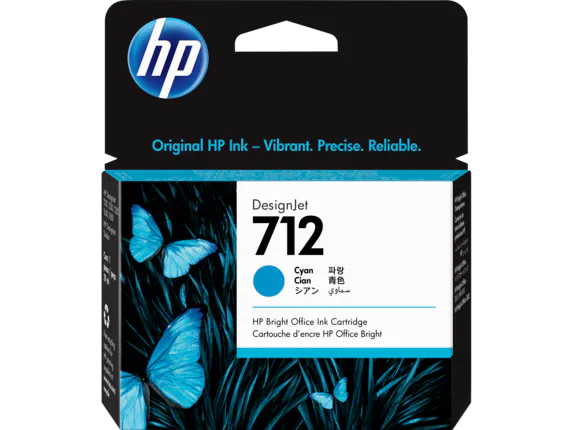 HP 712 29ml Cyan DesignJet Ink Cartridge