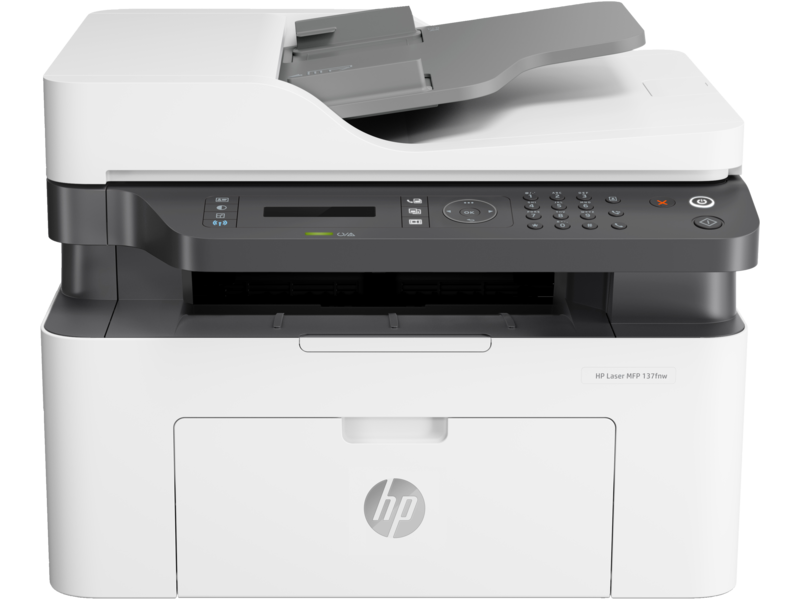 HP Laser Mono Laserjet MFP 137fnw pinter-  Print, Copy, Scan , Fax ,- print speed upto 20 ppm, Memory 128MB, input tray-Up to 150 sheets, output 100 sheets, 	 300 watts power consumption. 1 year warranty.