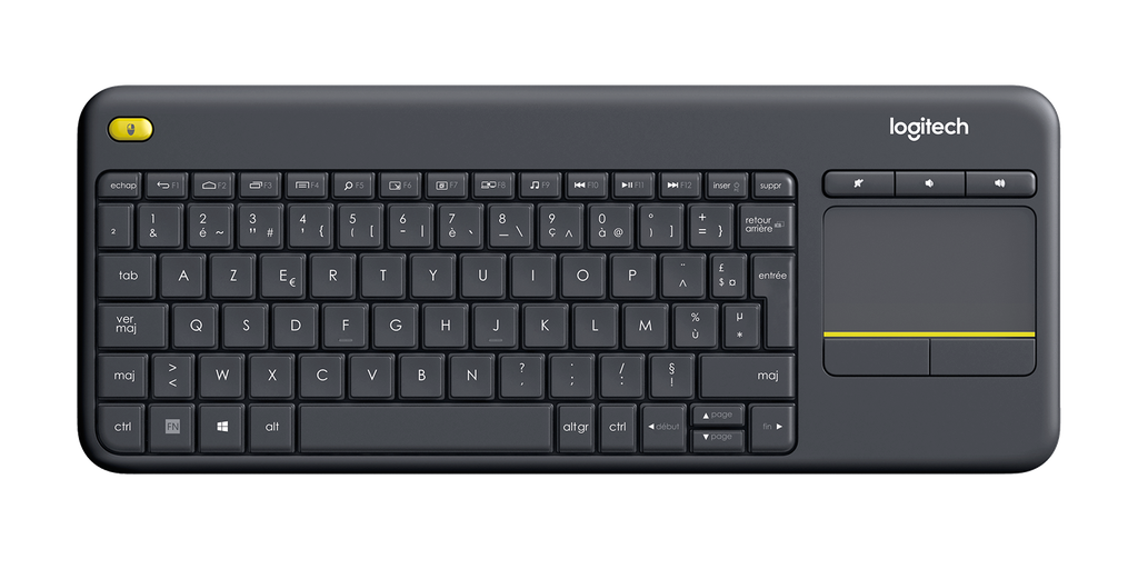 Logitech K400 Plus Wireless Touch Keyboard - BLACK - US INT'L