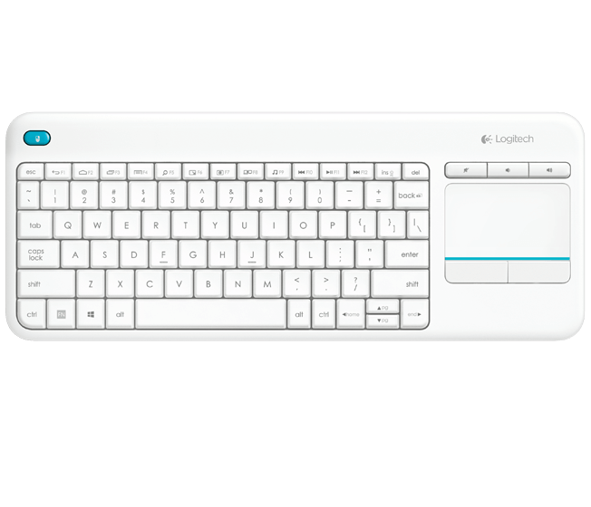 Logitech K400 Plus Wireless Touch Keyboard - WHITE - US INT'L