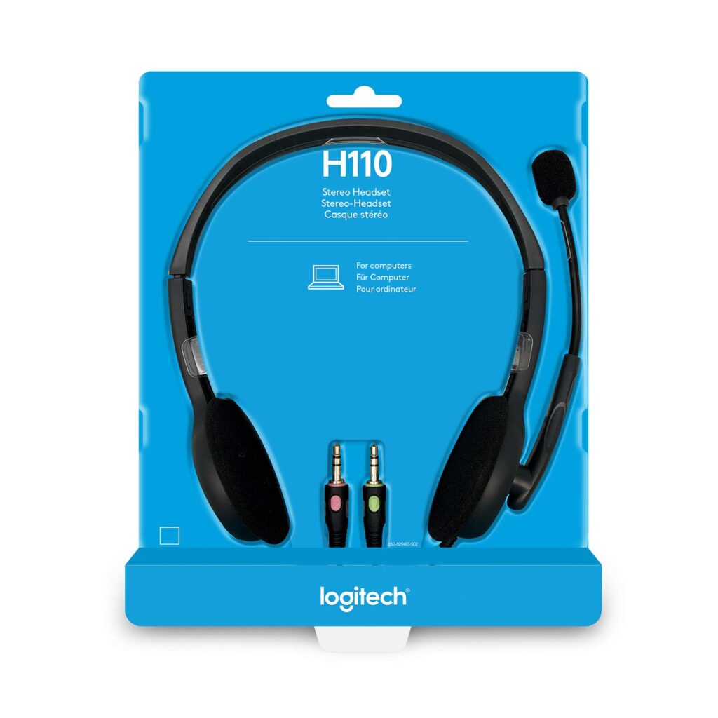 Logitech Stereo Headphone H110 - Grey (3.5 MM JACK