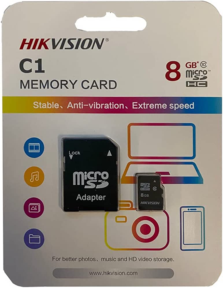 Hikvision C1 MicroSDXC 8GB Class 10 + Adapter