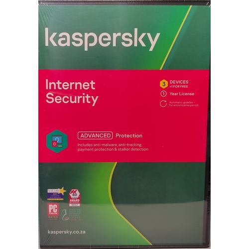 Kaspersky Internet Security 2021; 3 Devices + 1 Li