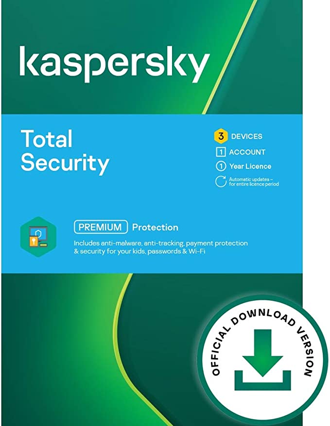 Kaspersky Total Security 2021; 3 Devices + 1 Licen
