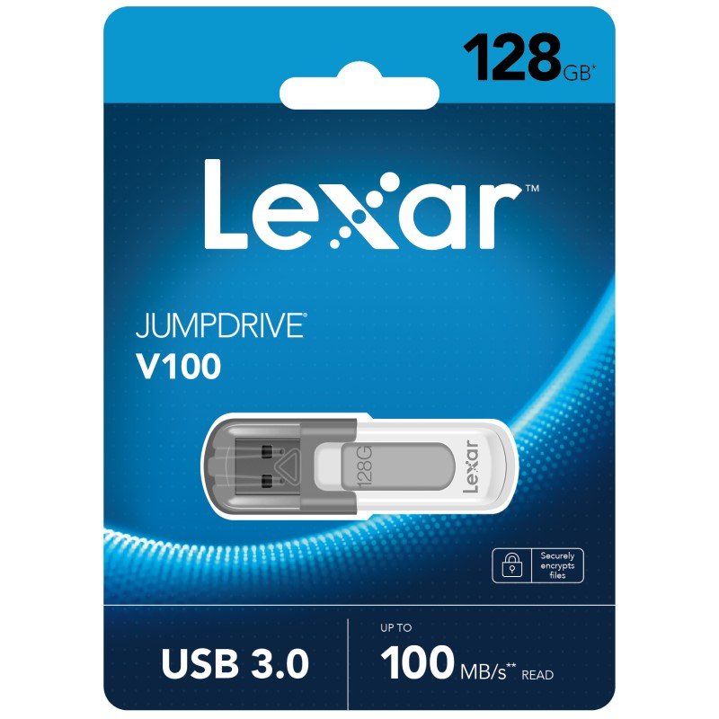 Lexar JumpDrive V100 USB 3.0 Flash Drive - 128GB