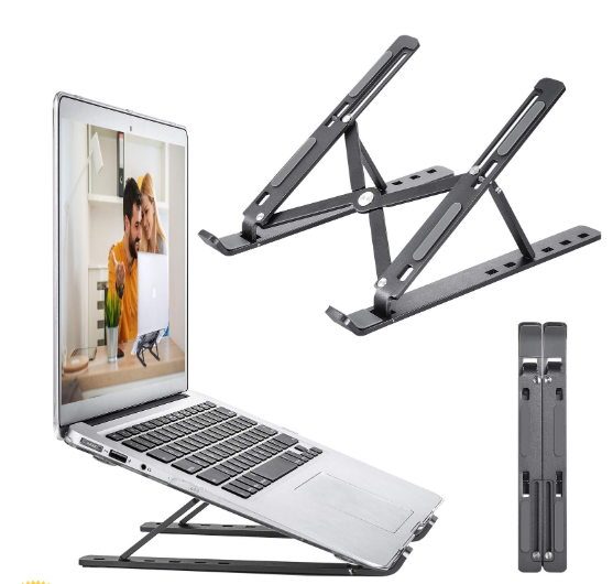 Adjustable Aluminium Laptop Stand (Black)