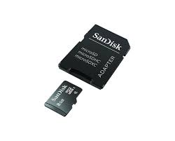 SanDisk MicroSDHC 8GB + SD Adapter