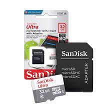 SanDisk MicroSD CLASS 10 100MBPS 32GB with Adapter