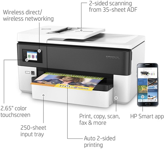 HP OfficeJet Pro 7720 Wide Format AiO Printer