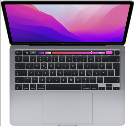 [MNEH3B/A] MNEH3B/A - Apple MacBook Pro 13 (Retina 2022) M2 2nd Gen Processor 8-core apple with 10 core graphics Apple GPU & 16 cores neural engines Coprocessor Retina display 13.6-inch (diagonal) LED-IPS 2560 x 1600 (Retina Display)/8GB of on board RAM /256 GB PCIe-based flash storage  /Weight: 1.4 kg /1080p FaceTime HD camera /Touch bar with touch ID / Two Thunderbolt 3(USB-C), 1 headphone jack output/OS Monterey/ 802.11a/b/g/n/ac/ax Wireless 6/Bluetooth 5.0 /two-year limited warranty (Space Grey)Apple Touch ID