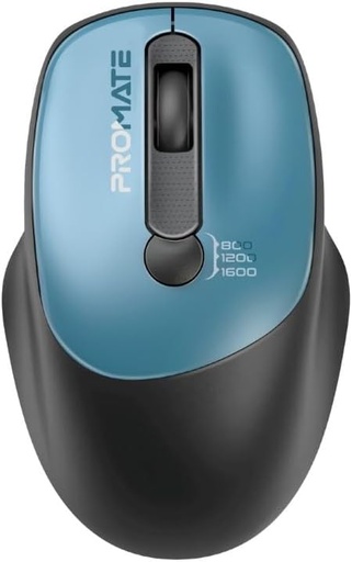 [Promate UNIGLIDE.BLUE] Promate UNIGLIDE.BLUE - Promate EZGrip 16000DPI Ambidextrous Wireless Mouse, Blue