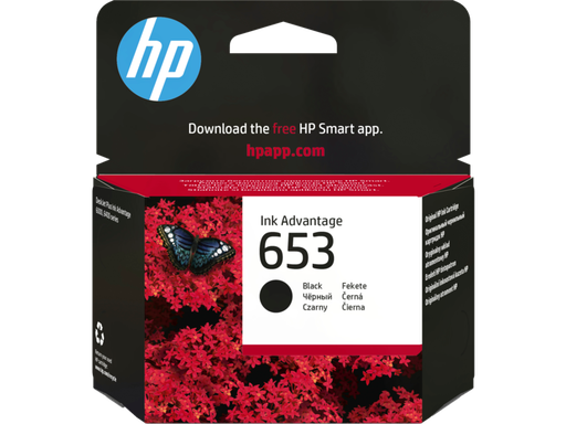 [3YM75AE] Hp Ink Cartridge 653 Black, Yield ~360 pages-(3YM75AE)