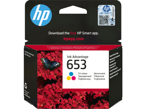 [3YM74AE] HP 653 Tri-color Original Ink Advantage Cartridge 