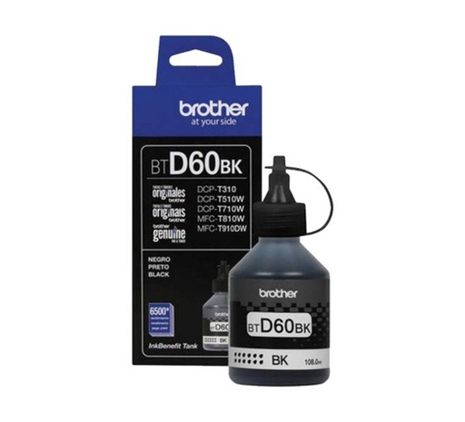 [BTD60BK] Brother BT-D60 BK Black Ink Bottle Original