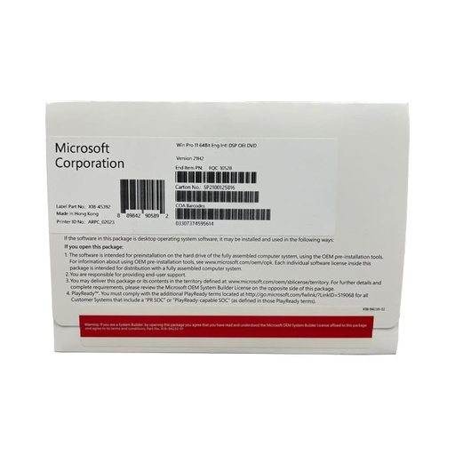 [FQC-10528] FQC-10528 - Microsoft Windows 11 PRO OEM DVD