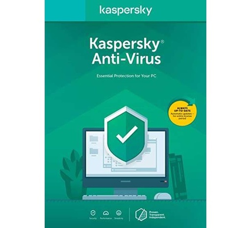 [KAV-1+1-2021] Kaspersky Antivirus 2024; 1 Device +1 License for