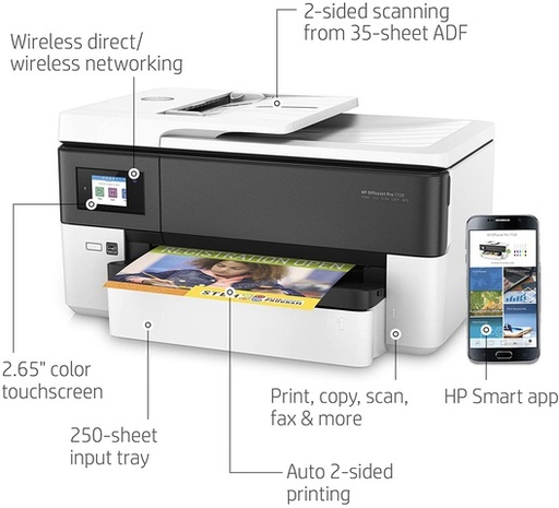 [Y0S18A#A80] HP OfficeJet Pro 7720 Wide Format AiO Printer